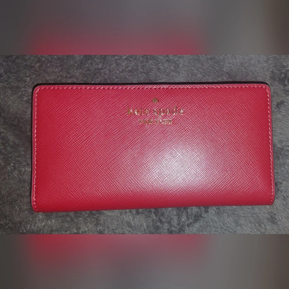 Kate Spade Staci Medium Satchel Crossbody With Matching Wallet in Red Currant